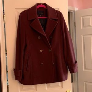 Land’s End Burgundy Pea Coat